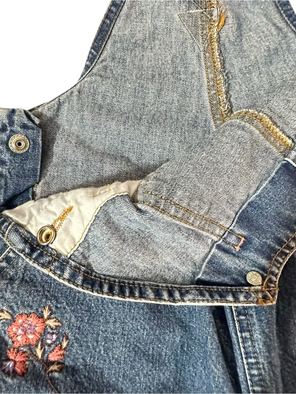 OSHKOSH B’GOSH Vintage Floral Embroidered Floral Overalls